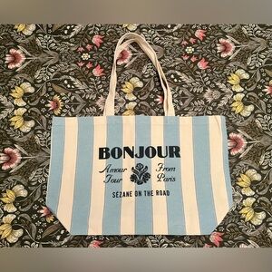 NWOT Sezane Striped Tote